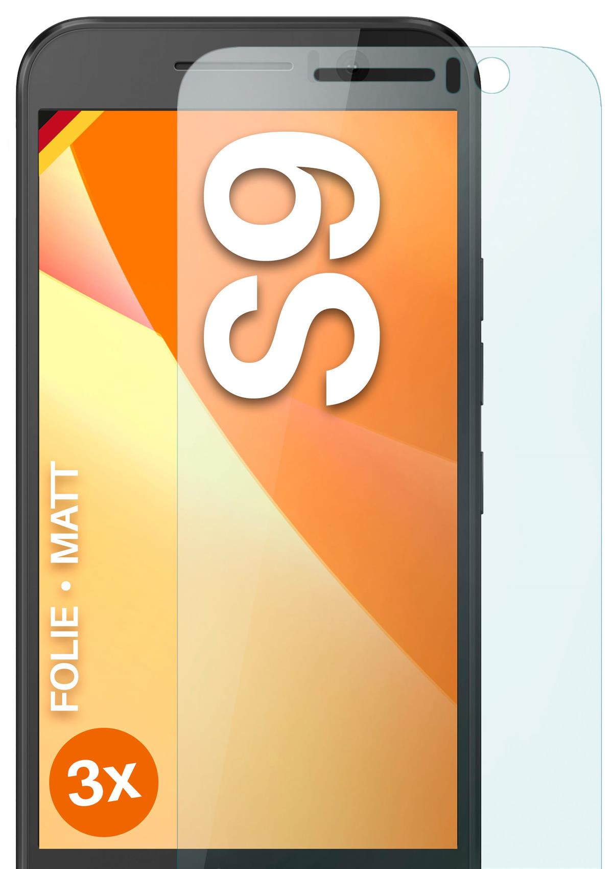 MOEX 3x Schutzfolie, matt HTC One S9) Displayschutz(für