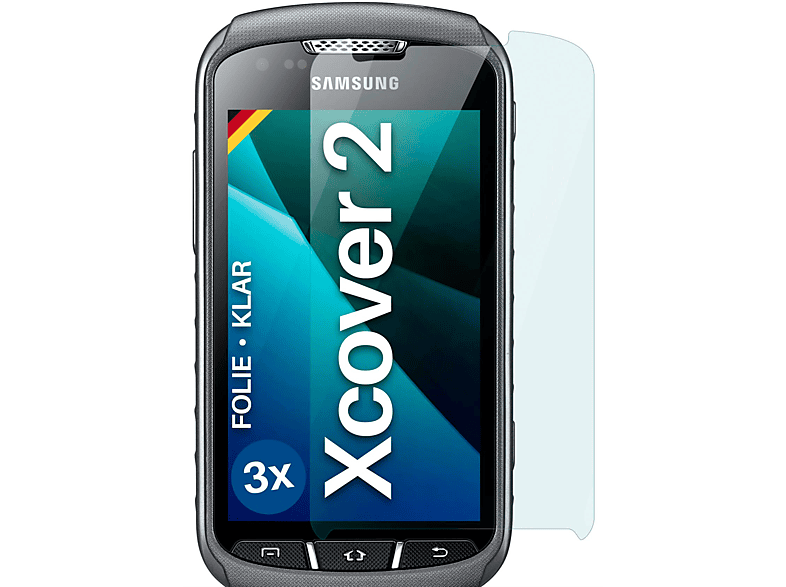 MOEX 3x Schutzfolie, klar Displayschutz(für Samsung Galaxy Xcover 2)