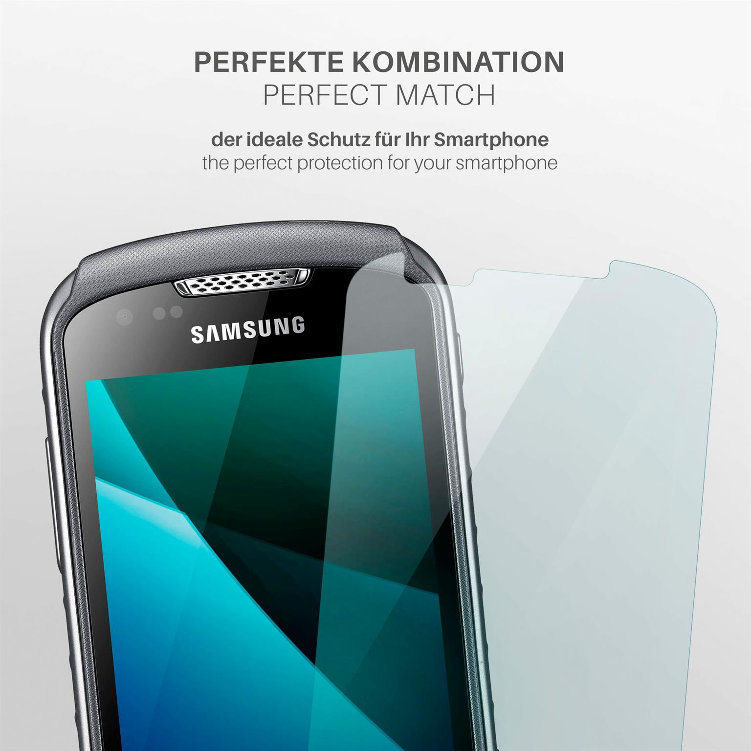 Schutzfolie, Samsung MOEX Galaxy klar 3x Xcover 2) Displayschutz(für
