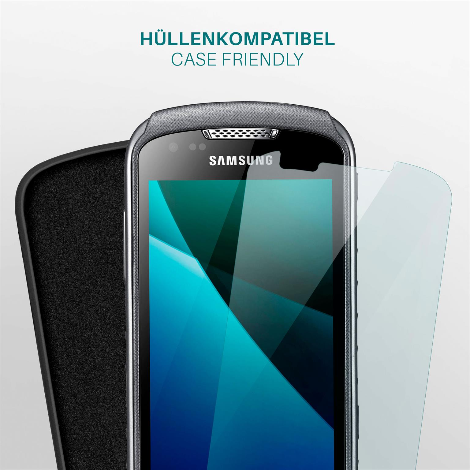 Galaxy MOEX 2) 3x Samsung Displayschutz(für Schutzfolie, klar Xcover
