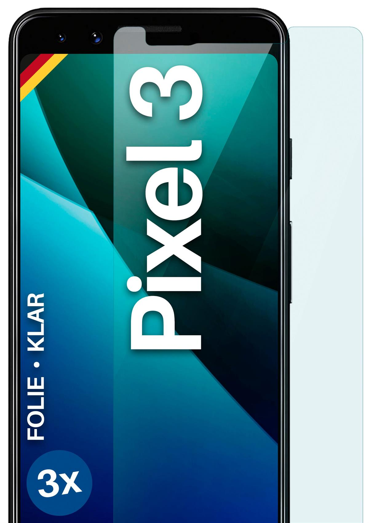 MOEX 3x Schutzfolie, klar Displayschutz(für 3) Pixel Google