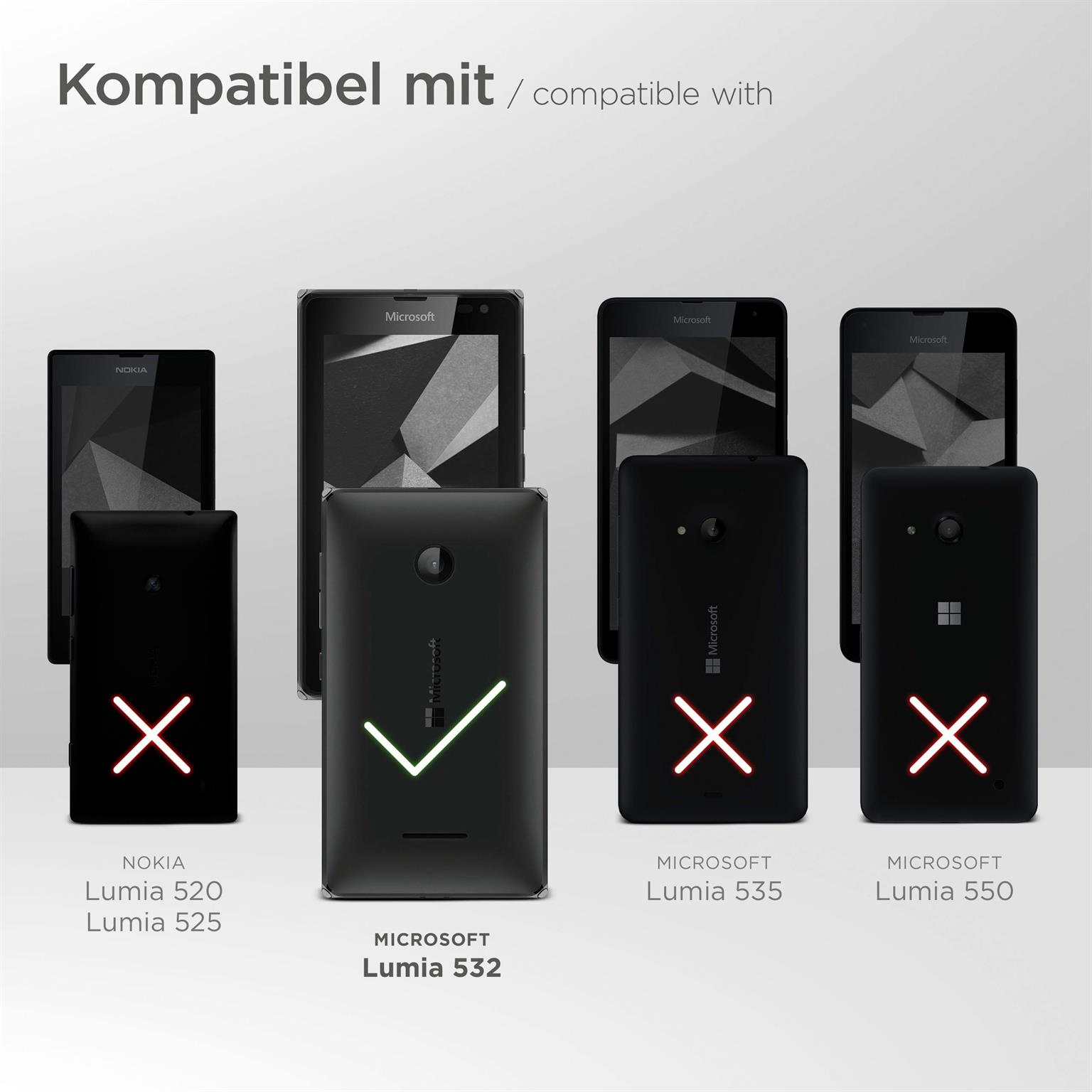 Lumia MOEX Schutzfolie, 532) klar Displayschutz(für 3x Microsoft