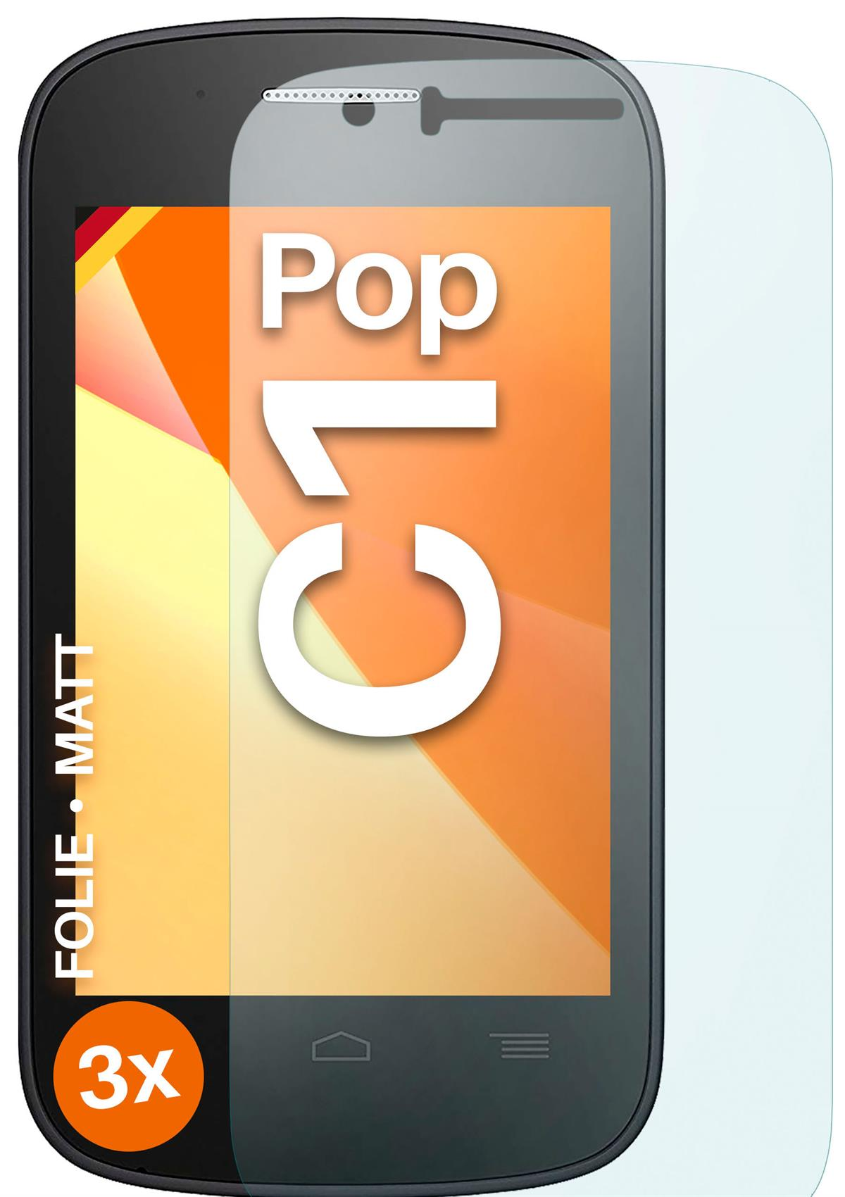 MOEX 3x Schutzfolie, matt Displayschutz(für One C1) Pop Touch Alcatel