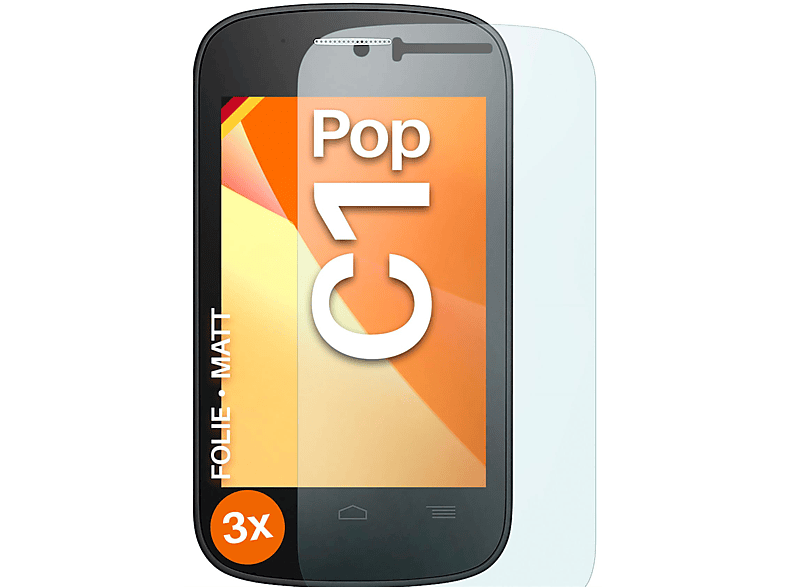 C1) Pop Touch matt One Alcatel MOEX 3x Displayschutz(für Schutzfolie,