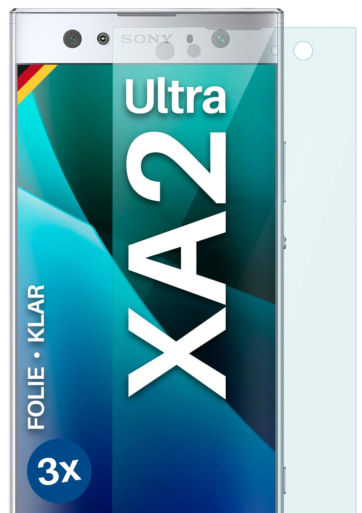 Schutzfolie, XA2 MOEX Xperia Sony klar Ultra) 3x Displayschutz(für
