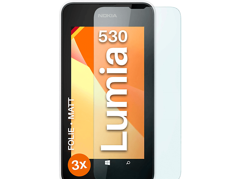 530) matt MOEX Displayschutz(für Lumia Schutzfolie, 3x Nokia
