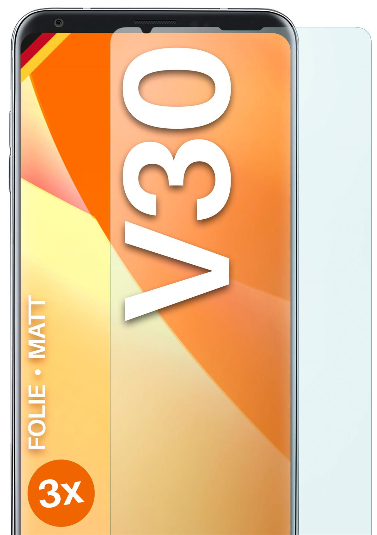 V30) matt Schutzfolie, Displayschutz(für 3x LG MOEX