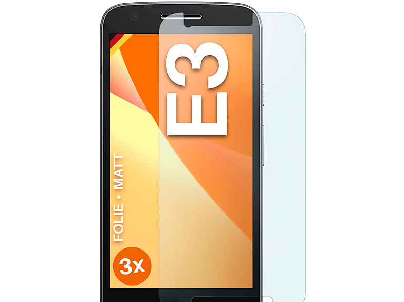 MOEX 3x E3) Displayschutz(für Lenovo Schutzfolie, Moto Motorola matt