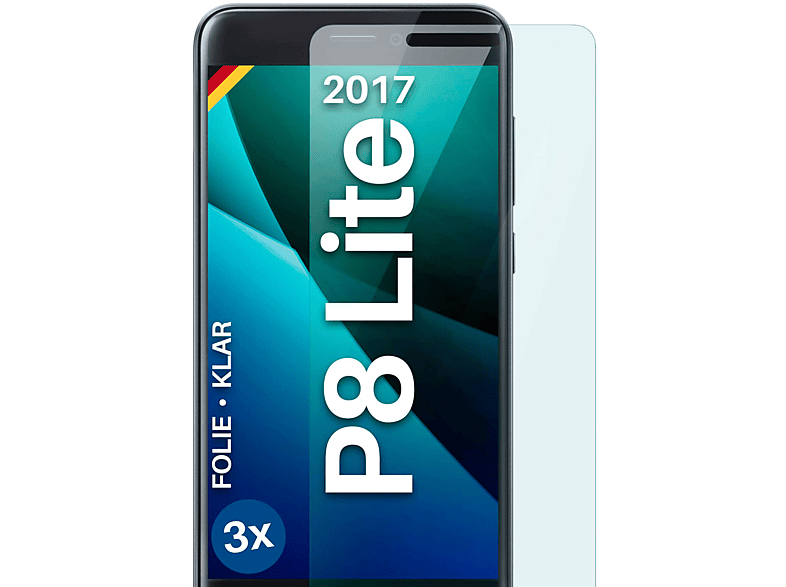 MOEX 3x Lite Huawei P8 2017) Schutzfolie, Displayschutz(für klar