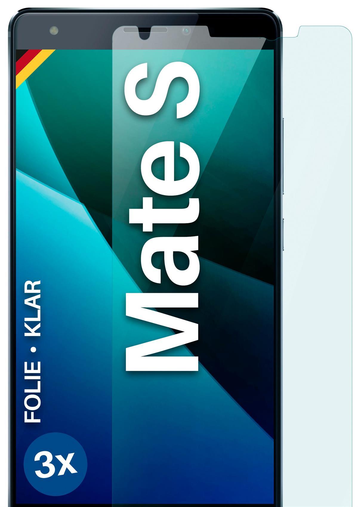 Schutzfolie, 3x Displayschutz(für Mate Huawei klar MOEX S)