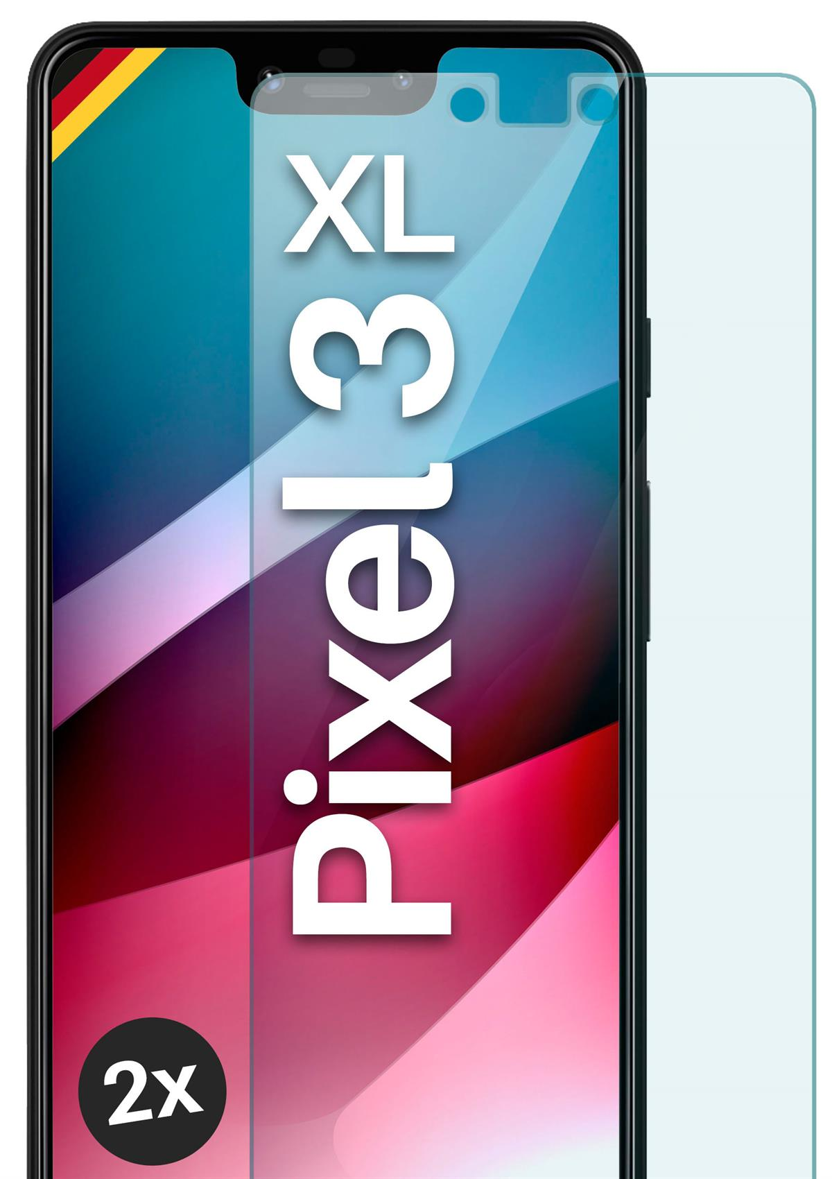 MOEX 2x Panzerglas - Schutzfolie, Pixel klar 3 Schutzglas(für Google XL)