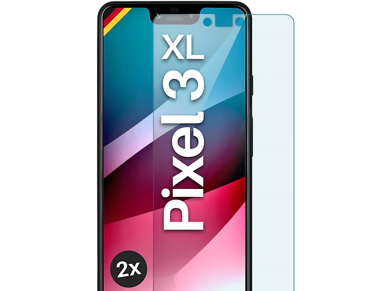 Panzerglas klar MOEX 2x XL) 3 Schutzglas(für - Schutzfolie, Pixel Google