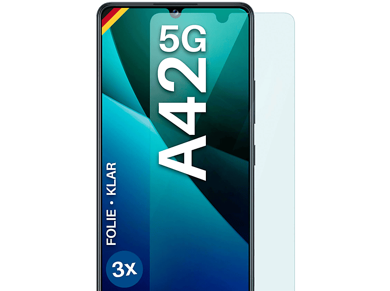 MOEX 3x 5G) A42 Galaxy Displayschutz(für klar Samsung Schutzfolie