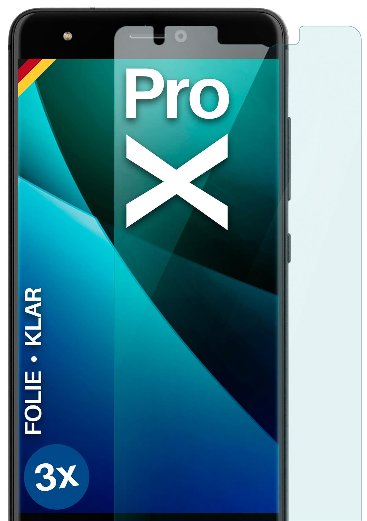 Displayschutz(für BQ Aquaris klar X 3x MOEX Pro) Schutzfolie,