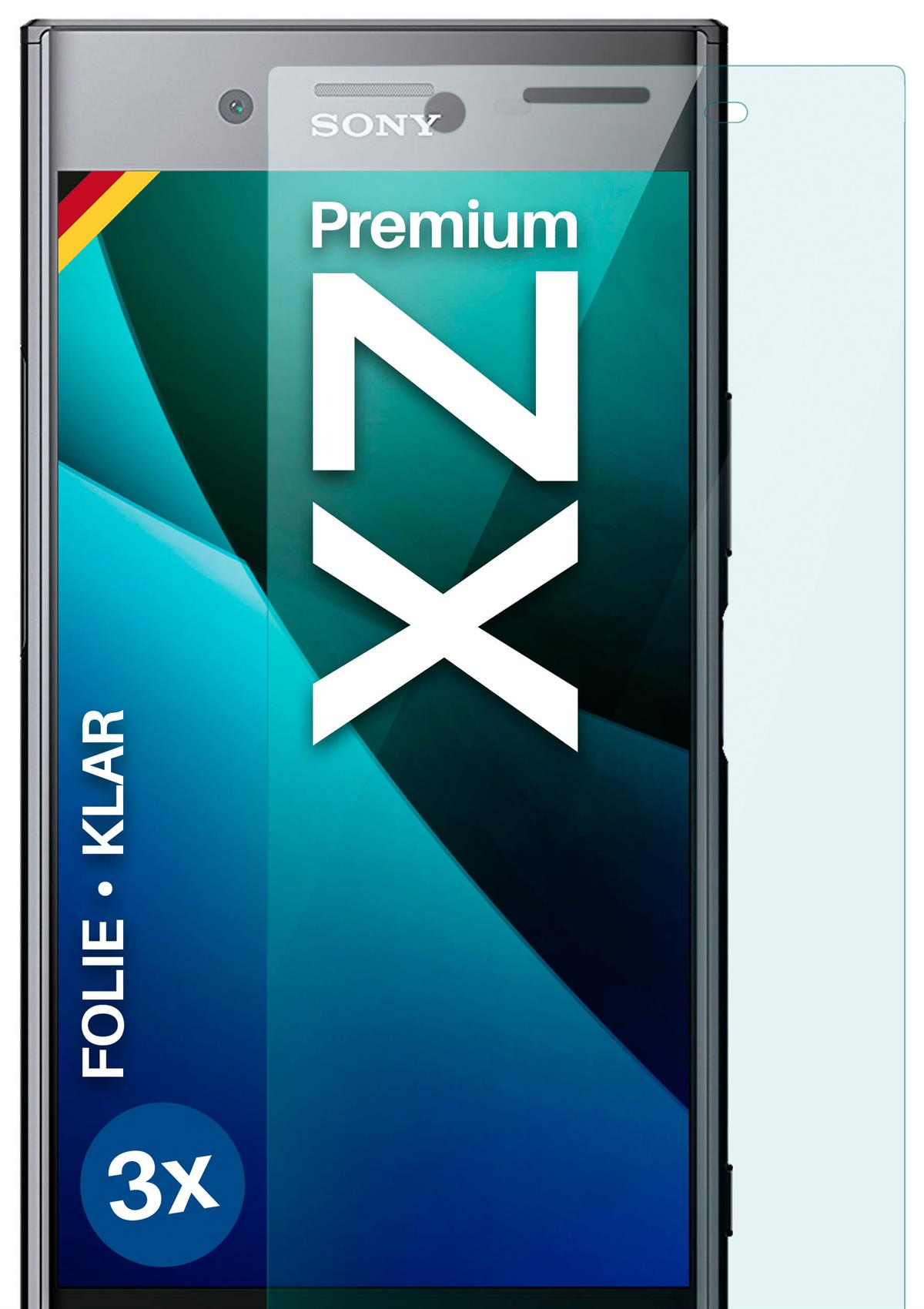 MOEX 3x Schutzfolie, Sony Xperia XZ klar Displayschutz(für Premium)