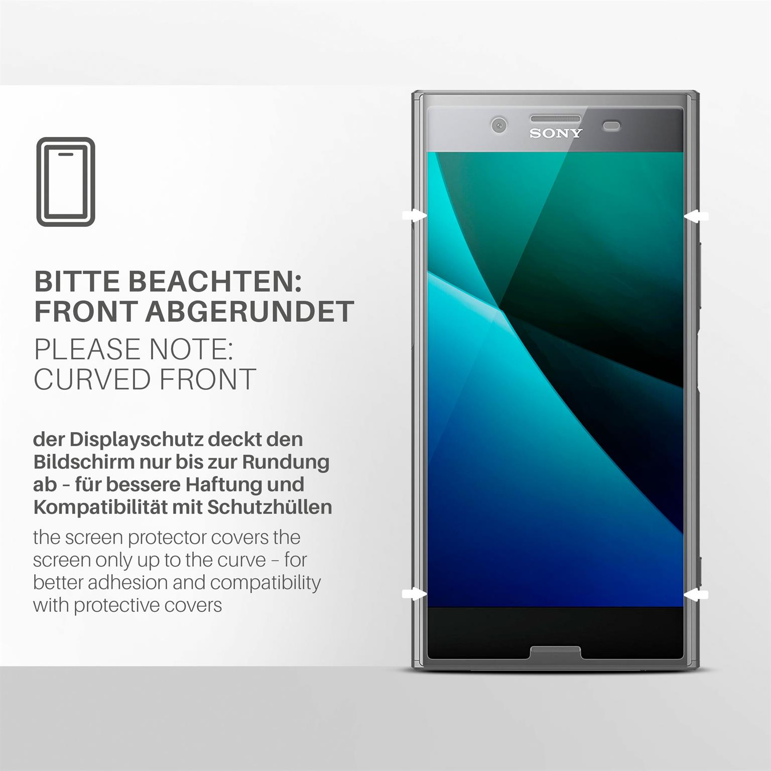 MOEX 3x Schutzfolie, Sony Xperia XZ klar Displayschutz(für Premium)