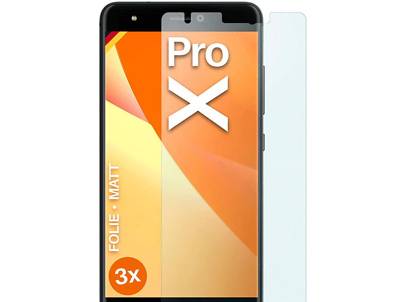 matt Pro) 3x X Displayschutz(für Schutzfolie, MOEX BQ Aquaris