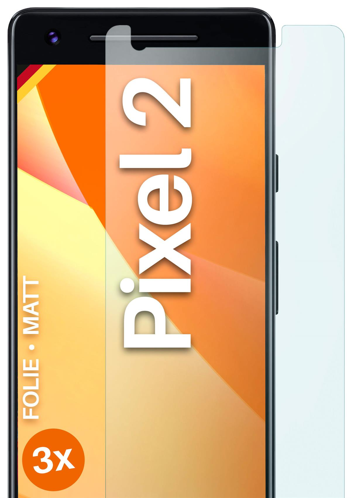 MOEX 3x Schutzfolie, Google 2) Pixel matt Displayschutz(für