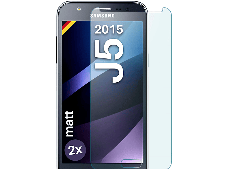 MOEX 2x Panzerglas - Schutzfolie, matt Schutzglas(für Samsung Galaxy J5 (2015))