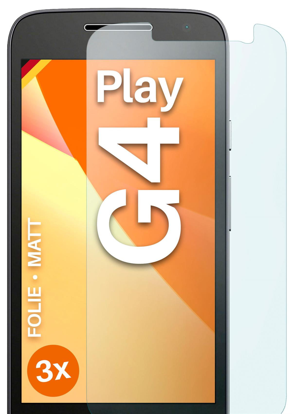 MOEX 3x Schutzfolie, matt Displayschutz(für Lenovo Moto Play) G4