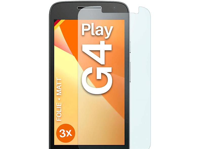 MOEX 3x Schutzfolie, G4 Lenovo Play) Displayschutz(für Moto matt