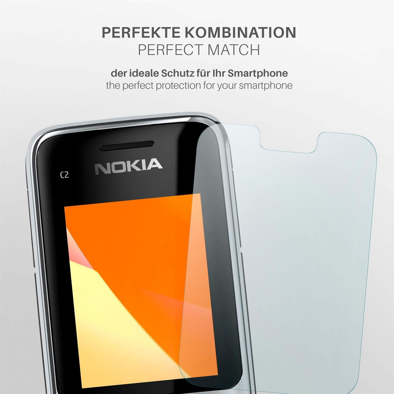 MOEX 3x Schutzfolie, matt C2-01) Nokia Displayschutz(für