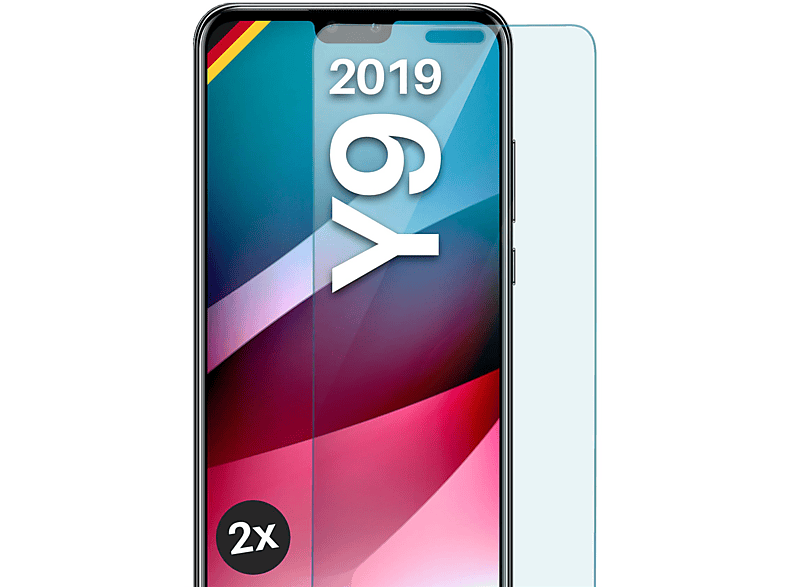 MOEX 2x Huawei - Schutzglas(für klar Panzerglas Y9 (2019)) Schutzfolie