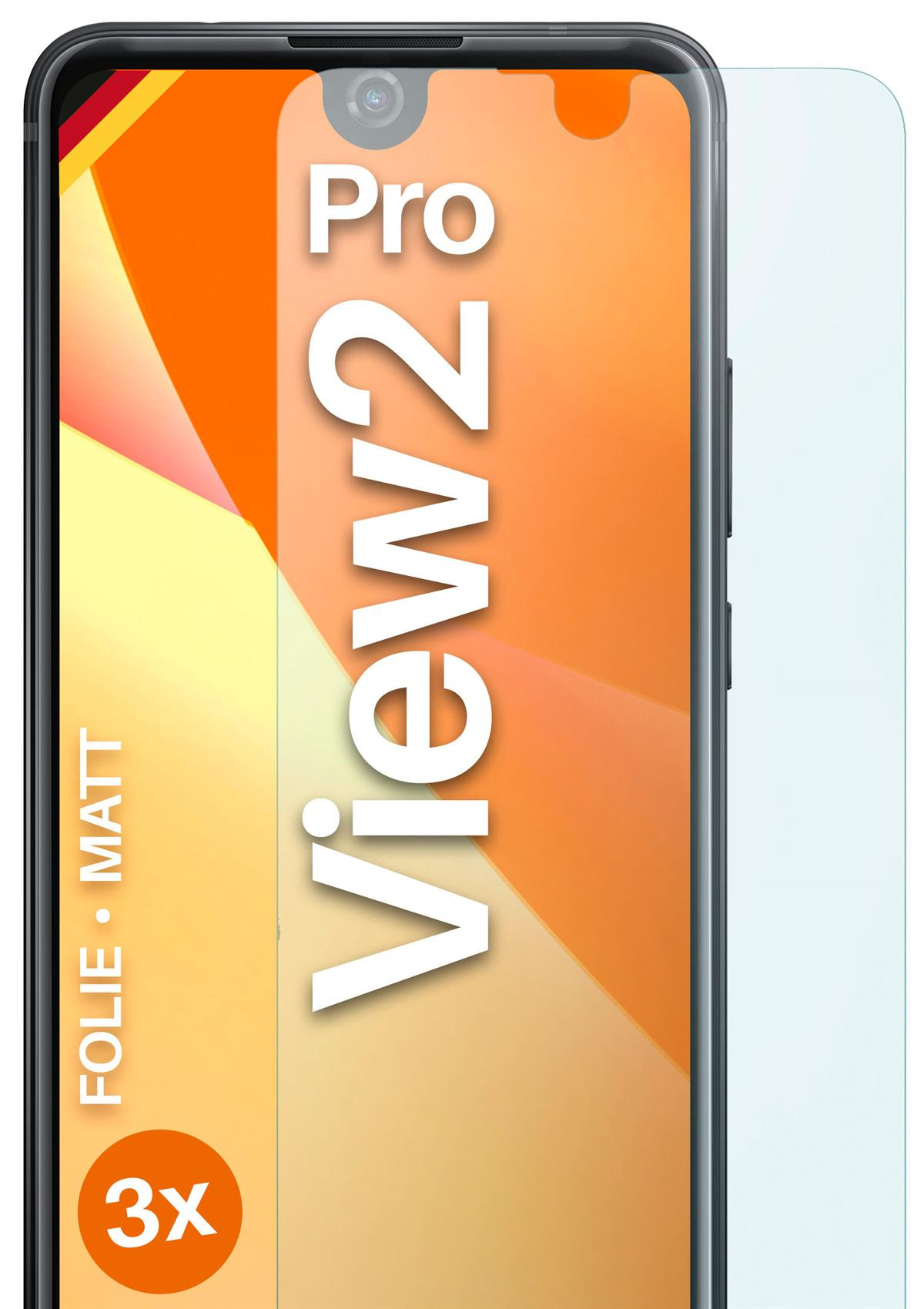3x View2 matt Schutzfolie, Wiko MOEX Pro) Displayschutz(für
