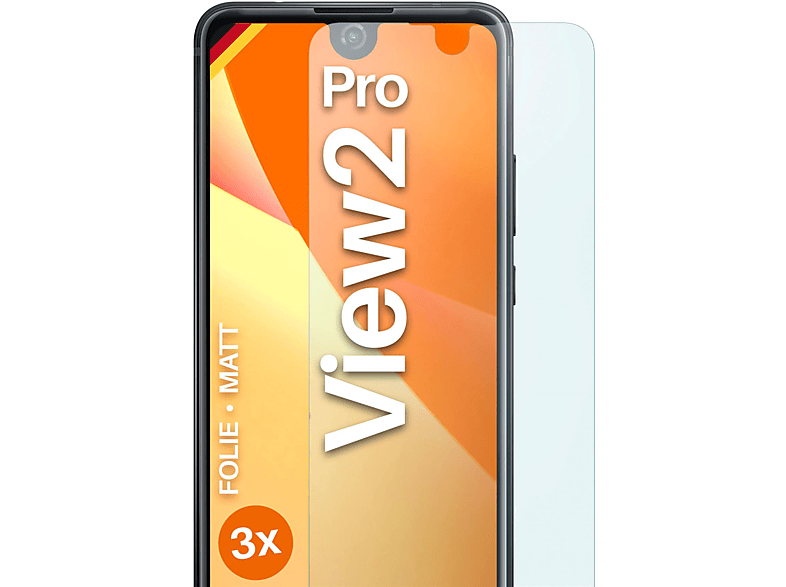 3x View2 matt Schutzfolie, Wiko MOEX Pro) Displayschutz(für