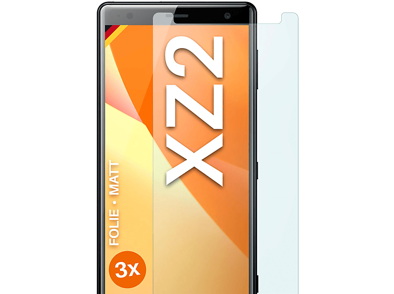 MOEX 3x Schutzfolie, matt Displayschutz(für Sony XZ2) Xperia