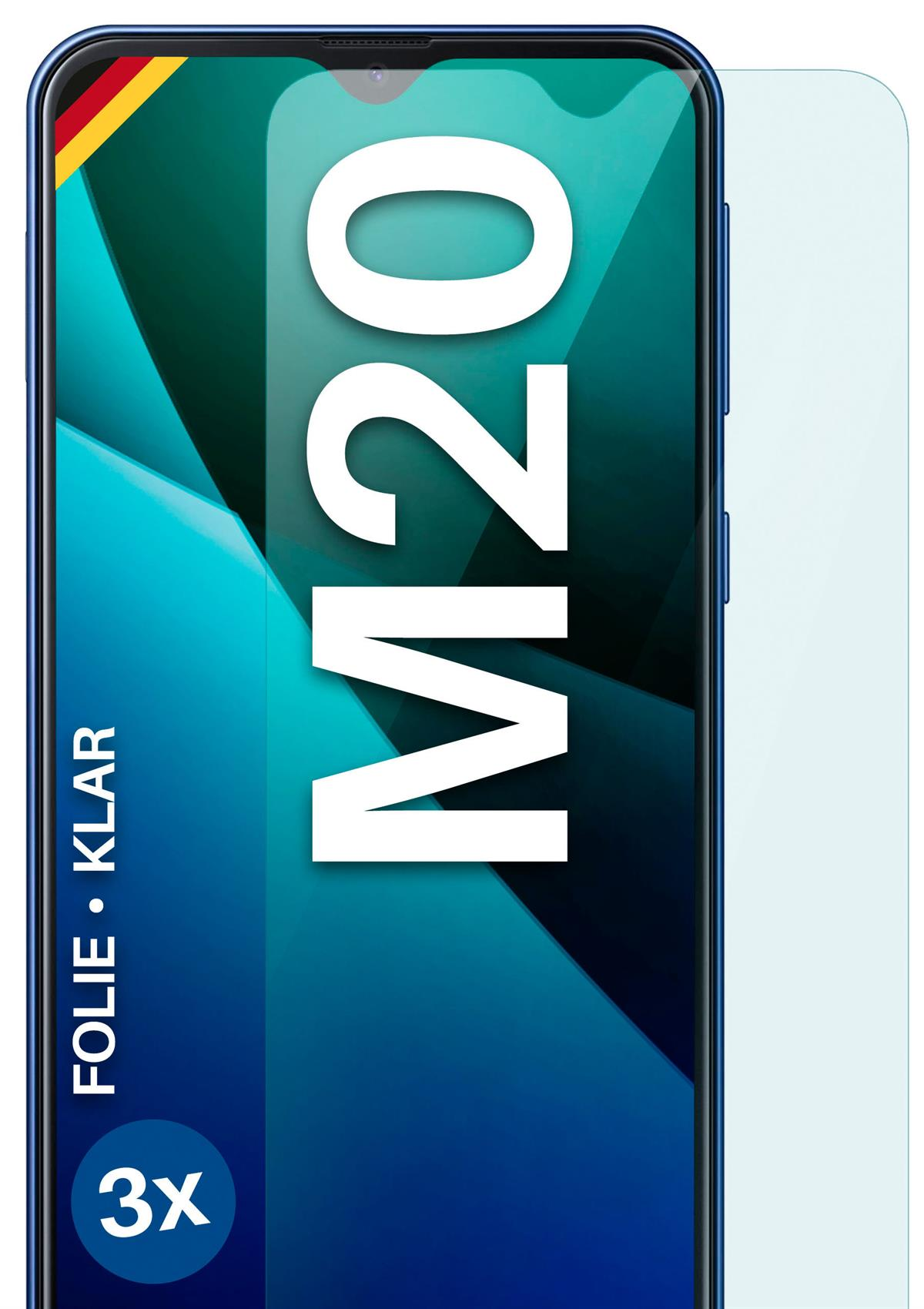 3x MOEX klar M20) Schutzfolie, Samsung Galaxy Displayschutz(für