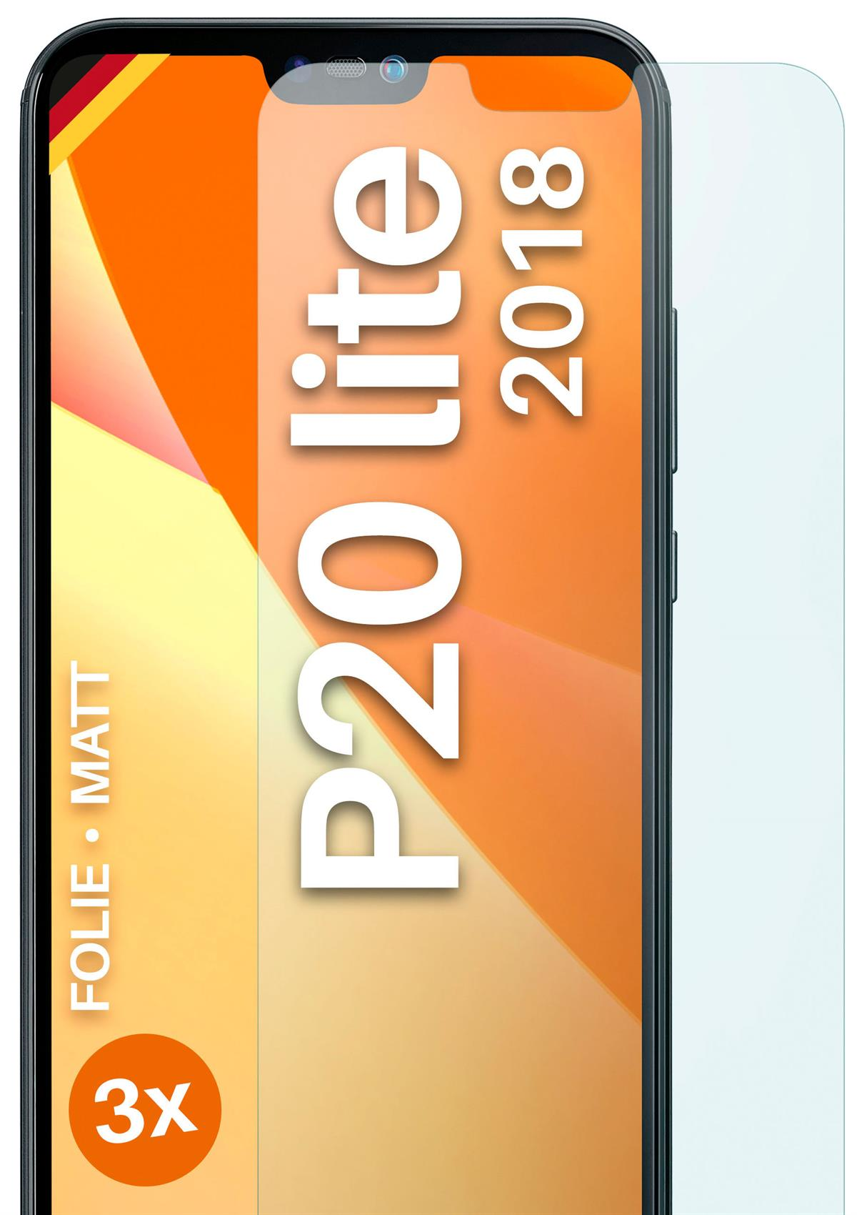 P20 Schutzfolie, Huawei Lite) 3x MOEX matt Displayschutz(für