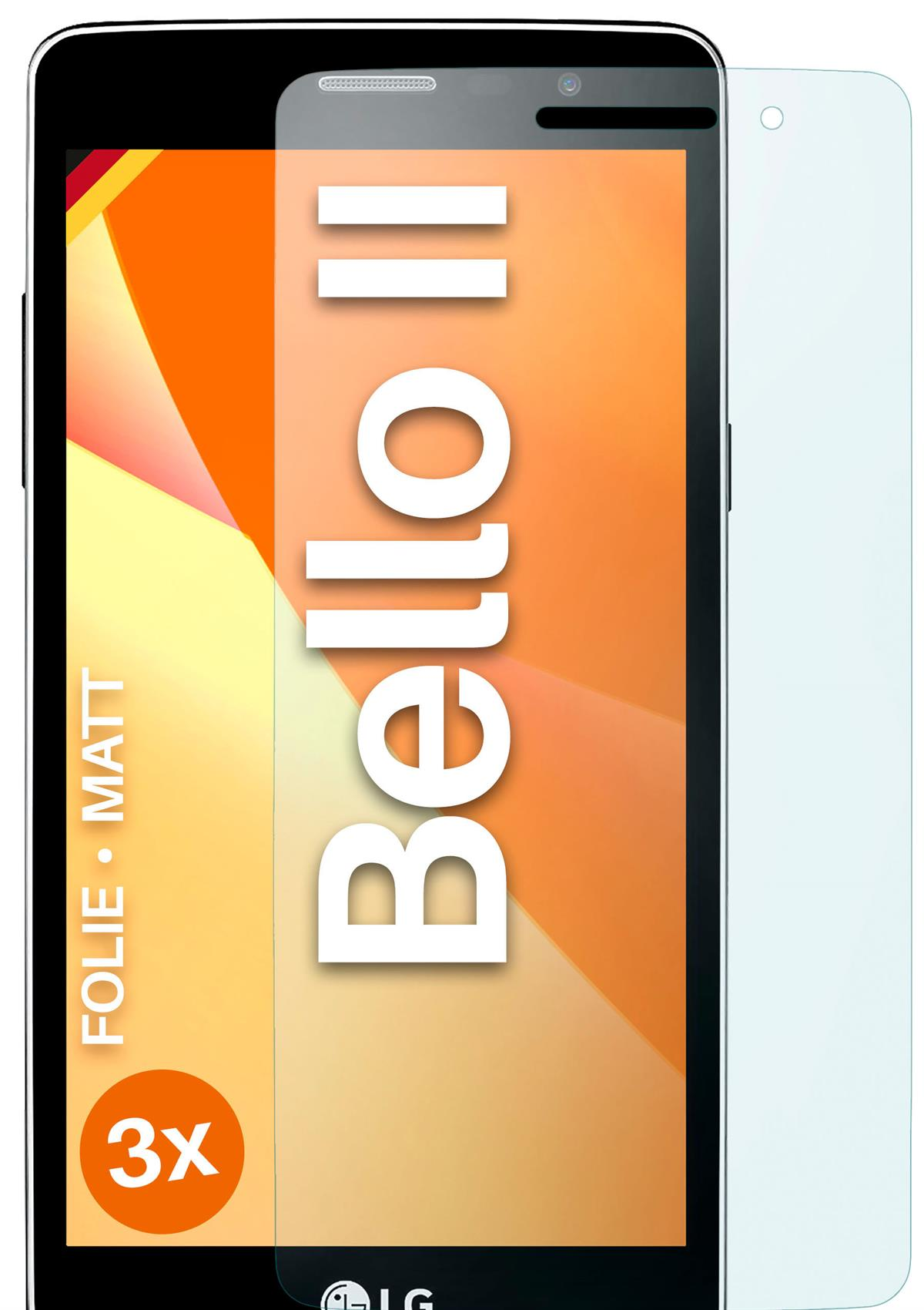 LG Bello matt Schutzfolie, 3x Displayschutz(für 2) MOEX