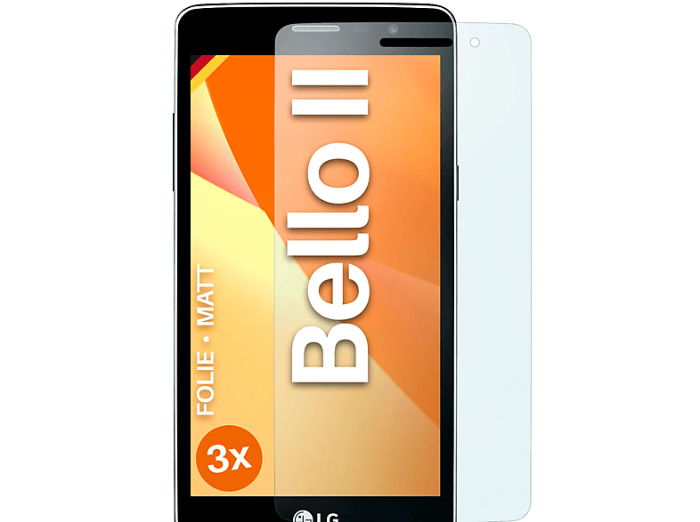 MOEX 3x Schutzfolie, matt Displayschutz(für LG Bello 2)