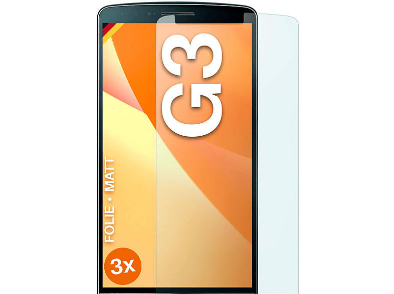 MOEX 3x Schutzfolie, matt Displayschutz(für LG G3)