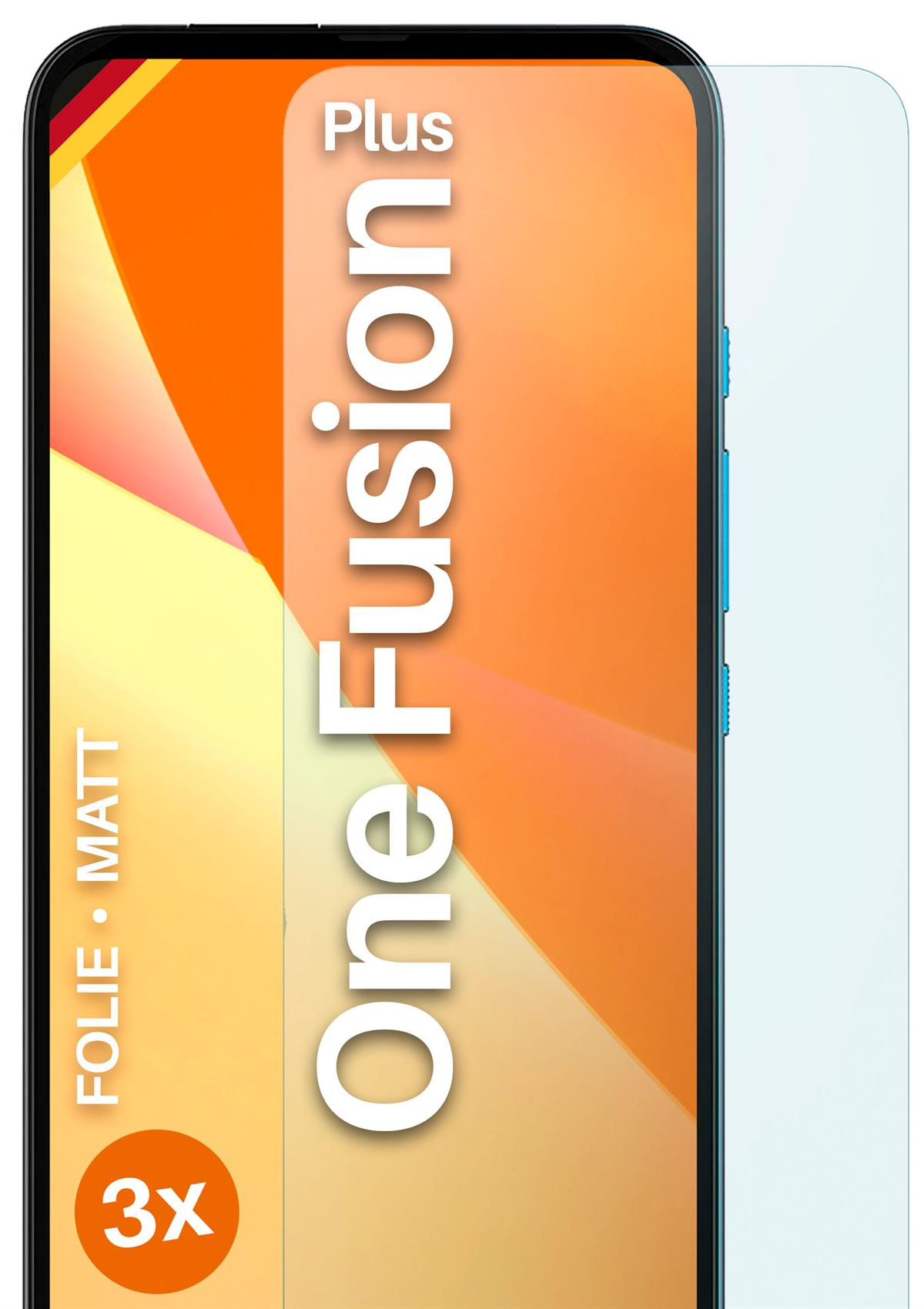 Fusion Plus) One MOEX matt Motorola Schutzfolie, 3x Displayschutz(für
