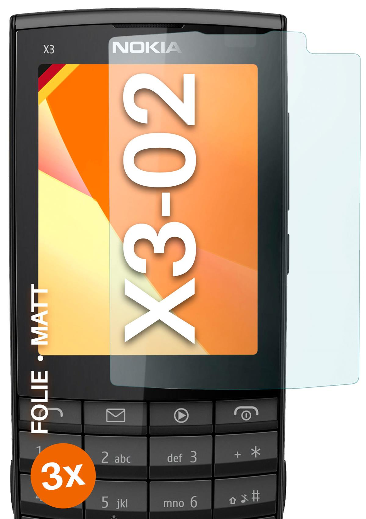 X3-02) Nokia matt MOEX Displayschutz(für Schutzfolie, 3x
