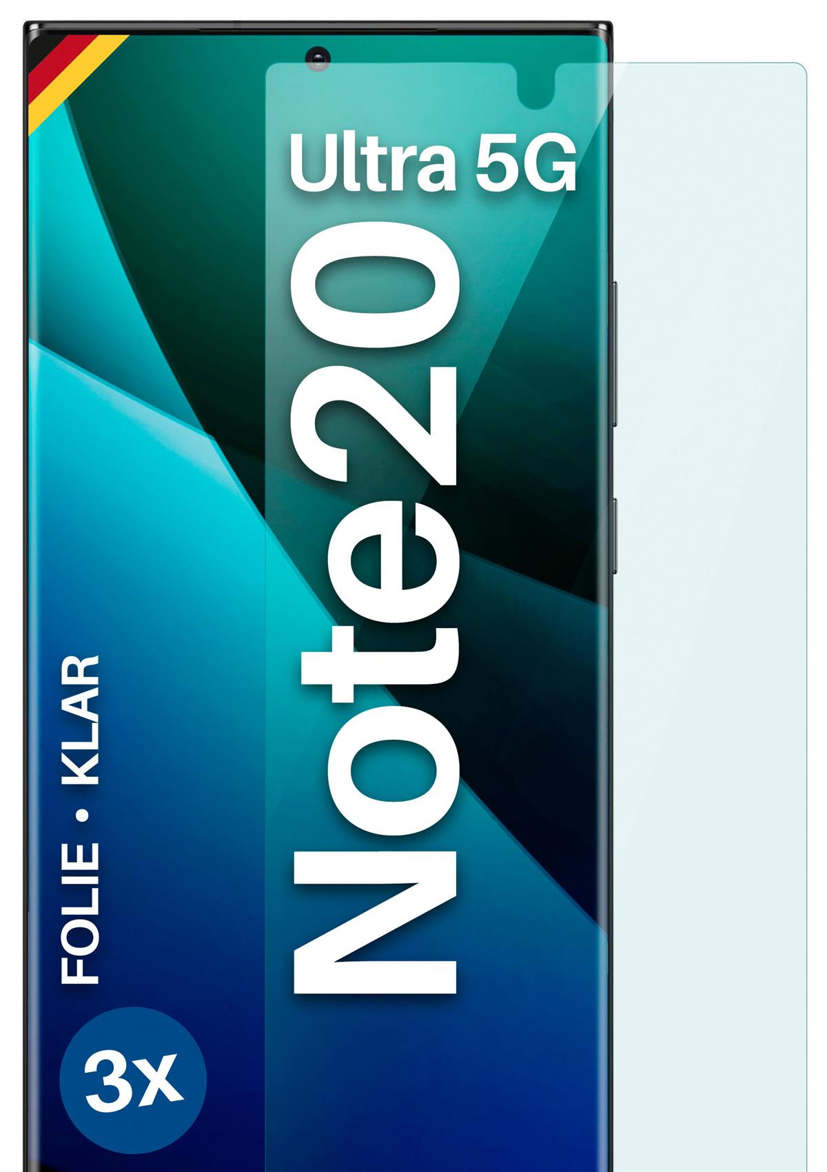 Samsung 5G) klar 3x Schutzfolie, Note MOEX Displayschutz(für Galaxy Ultra 20