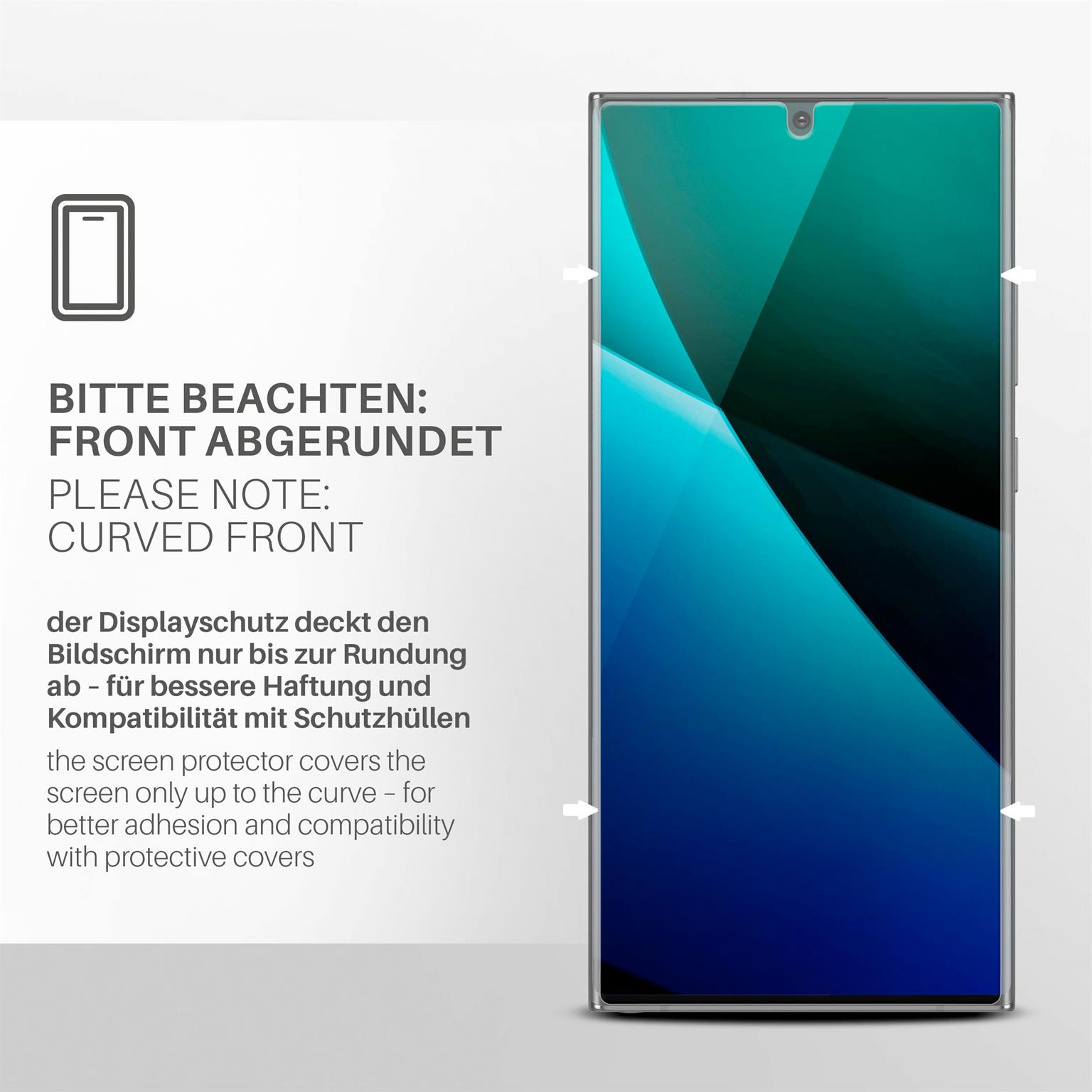 MOEX 3x Schutzfolie, klar Displayschutz(für Galaxy 5G) Samsung 20 Ultra Note