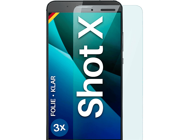 MOEX 3x Schutzfolie, klar Displayschutz(für Huawei ShotX)