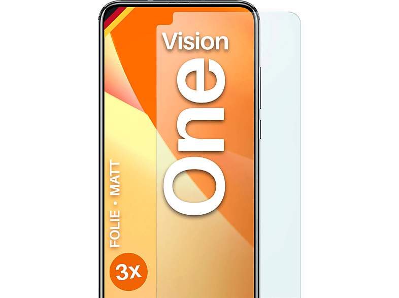 MOEX 3x Schutzfolie, matt Displayschutz(für Motorola One Vision)