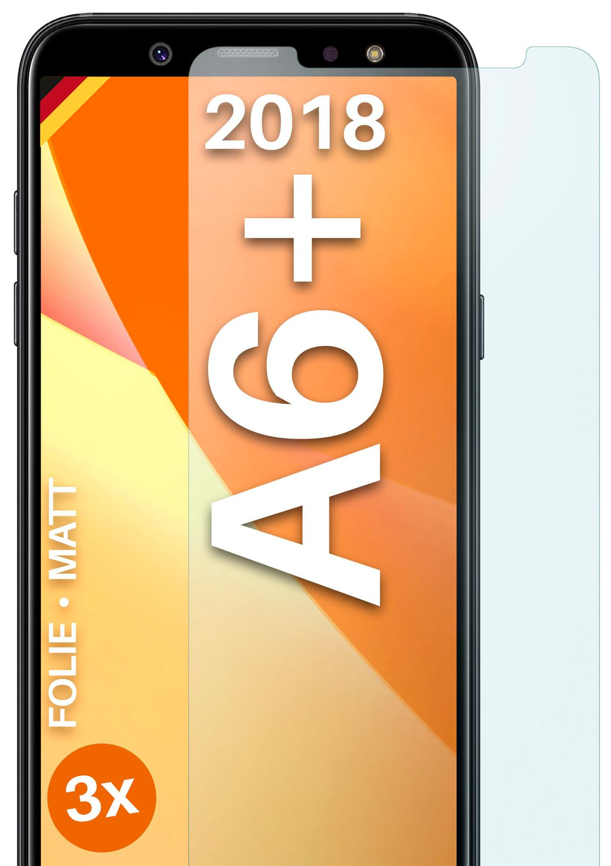 Plus A6 3x Schutzfolie, (2018)) Displayschutz(für MOEX Galaxy Samsung matt
