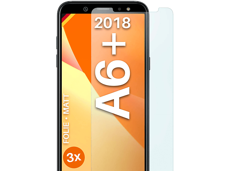 Schutzfolie, Samsung Plus MOEX A6 Displayschutz(für (2018)) 3x matt Galaxy