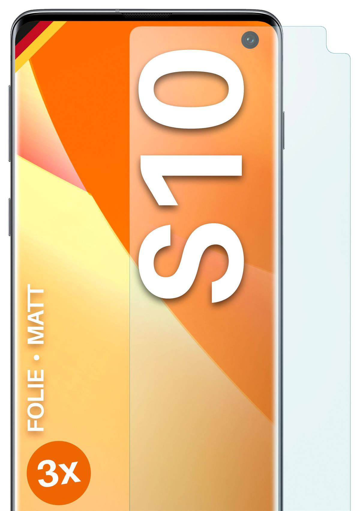 matt S10) Galaxy Displayschutz(für 3x Schutzfolie, Samsung MOEX