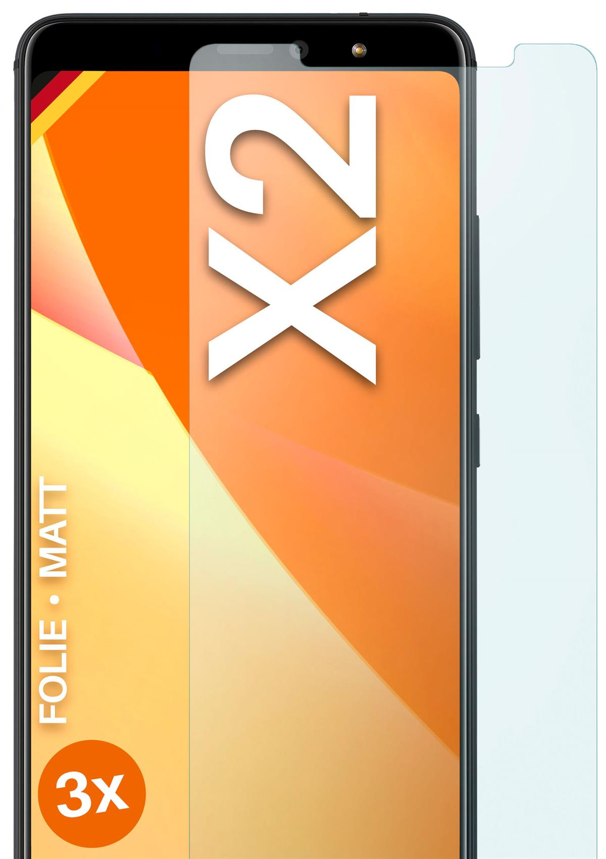 X2) AQUARIS MOEX 3x Displayschutz(für BQ matt Schutzfolie,