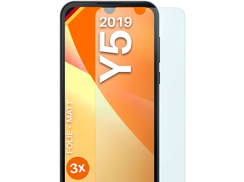MOEX 3x Schutzfolie, matt Displayschutz(für Huawei Y5 (2019))