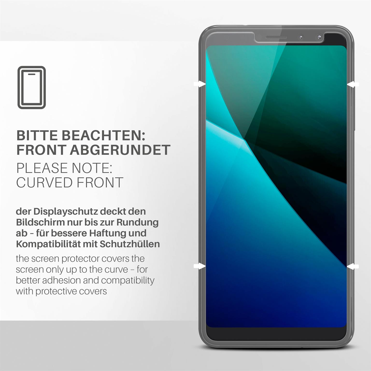 Wiko 3x View MOEX Prime) Schutzfolie, Displayschutz(für klar