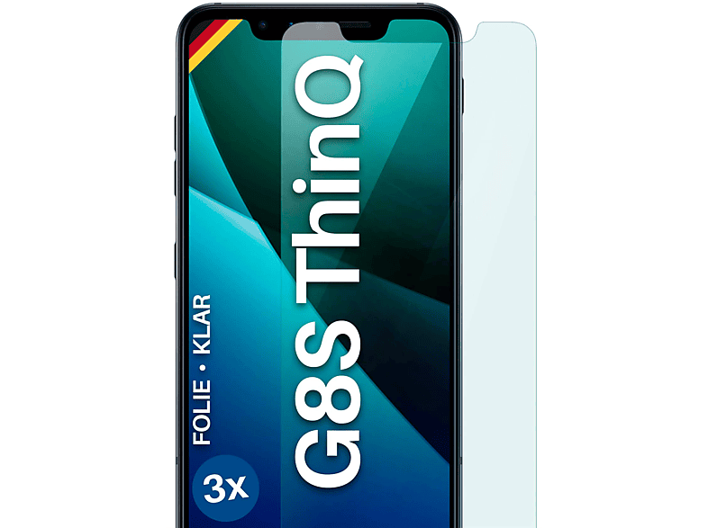 ThinQ) LG G8s Displayschutz(für MOEX 3x Schutzfolie, klar