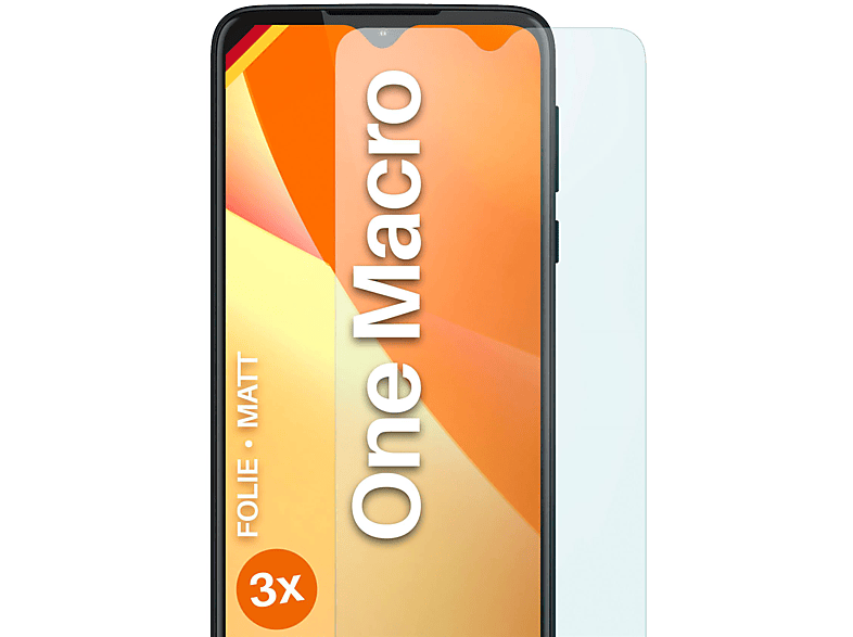 One Motorola 3x Displayschutz(für Macro) Schutzfolie, matt MOEX