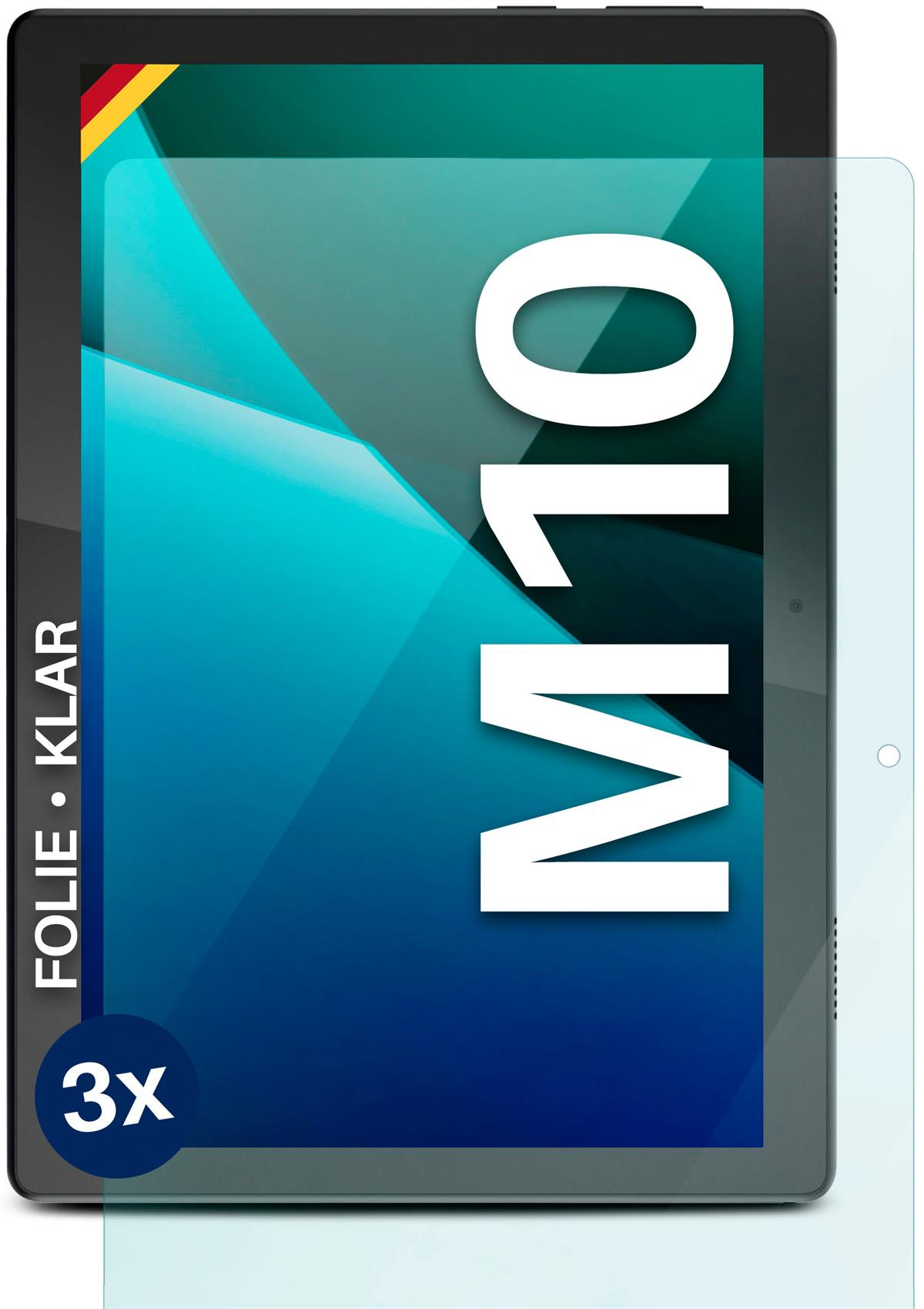 MOEX 3x Schutzfolie, klar M10 Lenovo Gen.)) (1. Displayschutz(für Tab
